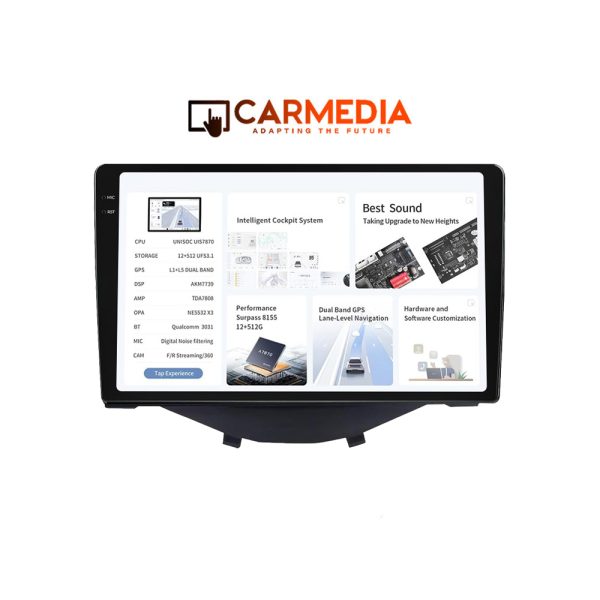 CARMEDIA CMDU4095-4 PRO PLUS TABLET 9.5'' OEM CITROEN C1 | PEUGEOT 108 | TOYOTA AYGO 2014+