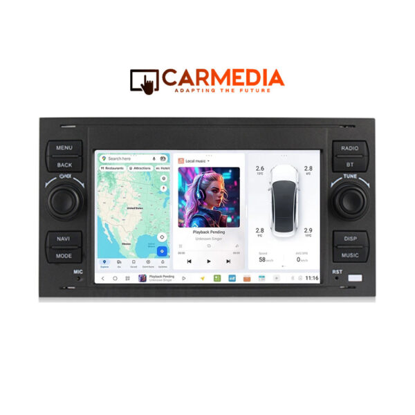 CARMEDIA CMTDU4087B-3 OEM 7'' FORD ALL BLACK