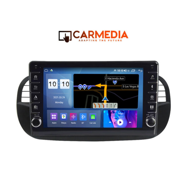 CARMEDIA CM2089B-13 KNOB TABLET 9'' OEM FIAT 500 2007-2015 BLACK