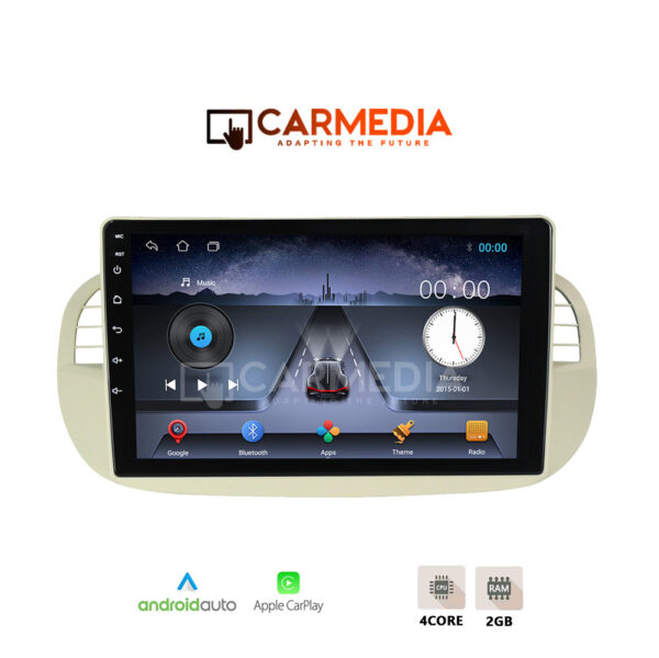 CARMEDIA CM209-13 TABLET 9'' OEM FIAT 500 2007-2015 BEIGE