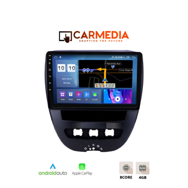 CARMEDIA CMDU410-3 TABLET 10'' OEM CITROEN C1 | PEUGEOT 107 | TOYOTA AYGO 2005-2014