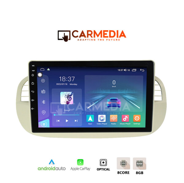 CARMEDIA CM809-13 TABLET 9'' OEM FIAT 500 2007-2015 BEIGE