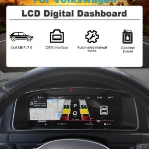 Alternative view of CARMEDIA CMDDB125VW-2 DIGITAL DASHBOARD 12.5'' VW GOLF 7 2013-2020