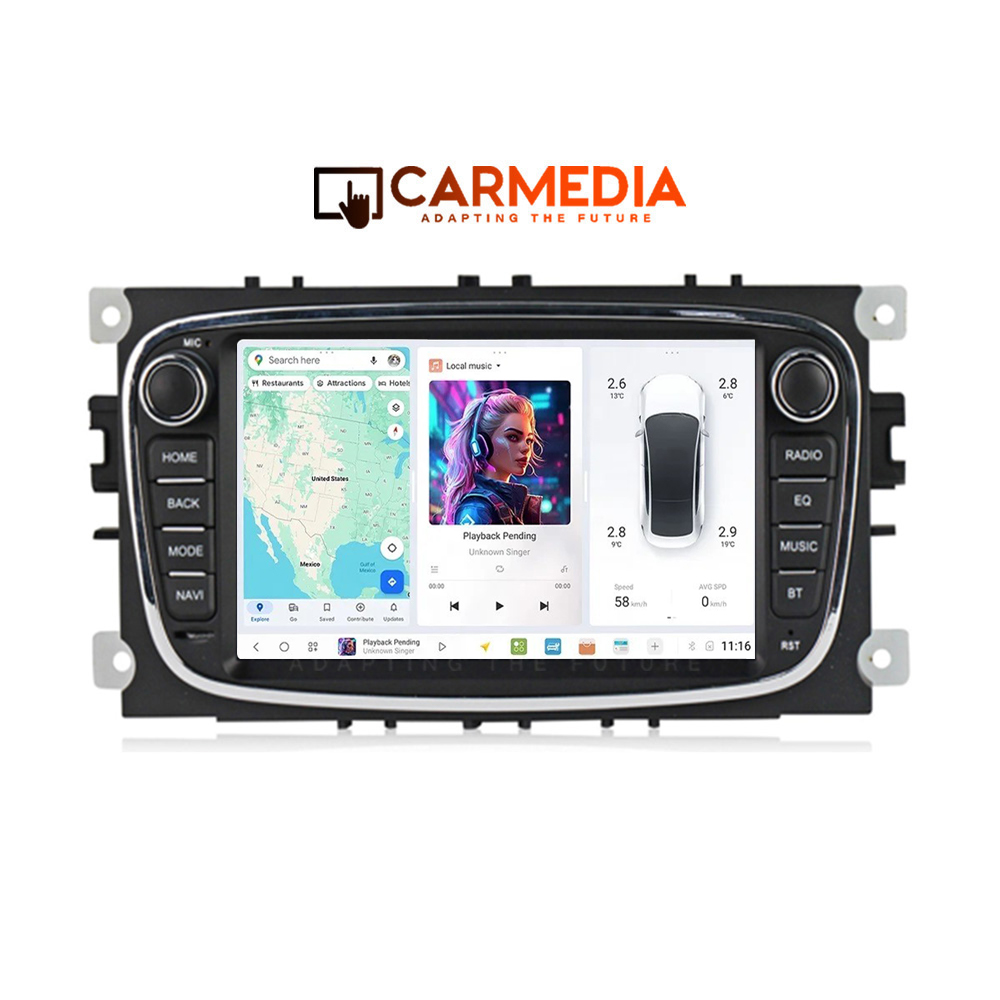 CARMEDIA CMTDU4087-3 OEM 7'' FORD ALL BLACK 3 CARMEDIA CMTDU4087-3 OEM 7'' FORD ALL BLACK