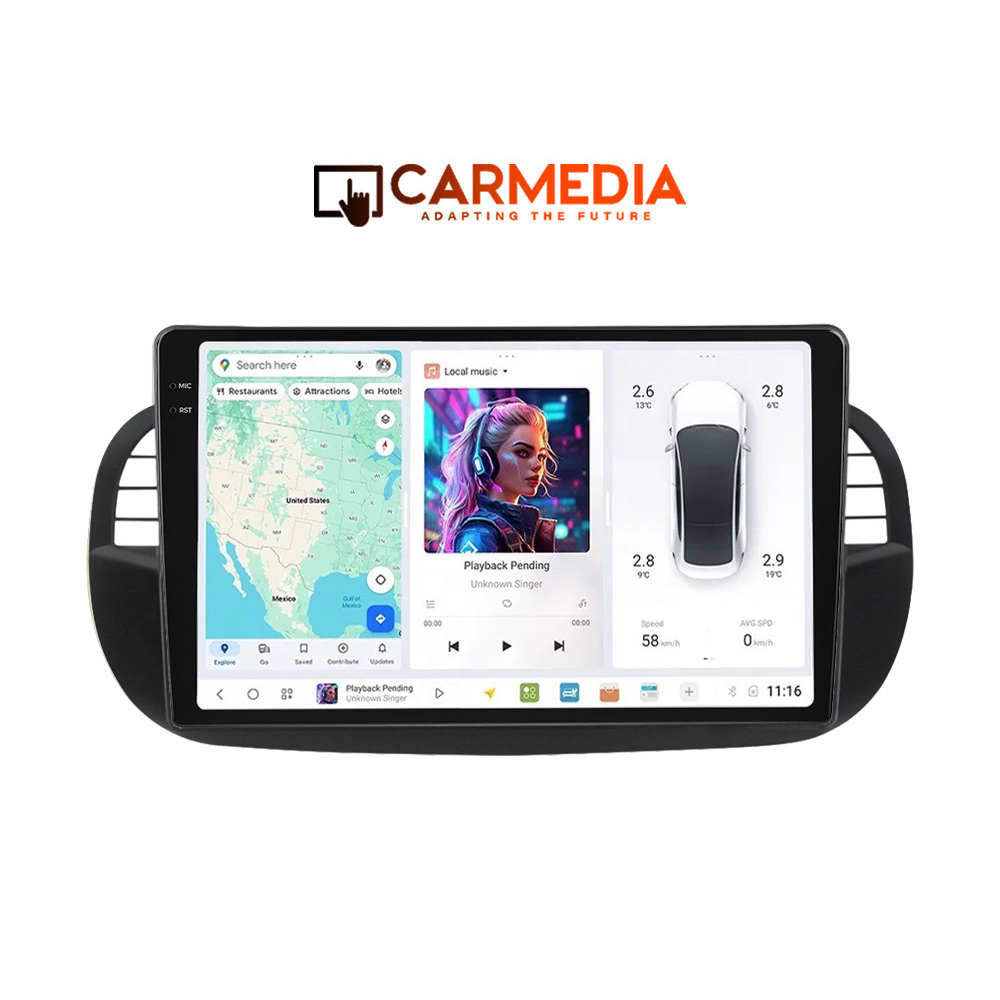 CARMEDIA CMDU4095-4 PRO PLUS TABLET 9.5'' OEM FIAT 500 2007-2015 BLACK 3 CARMEDIA CMDU4095-4 PRO PLUS TABLET 9.5'' OEM FIAT 500 2007-2015 BLACK