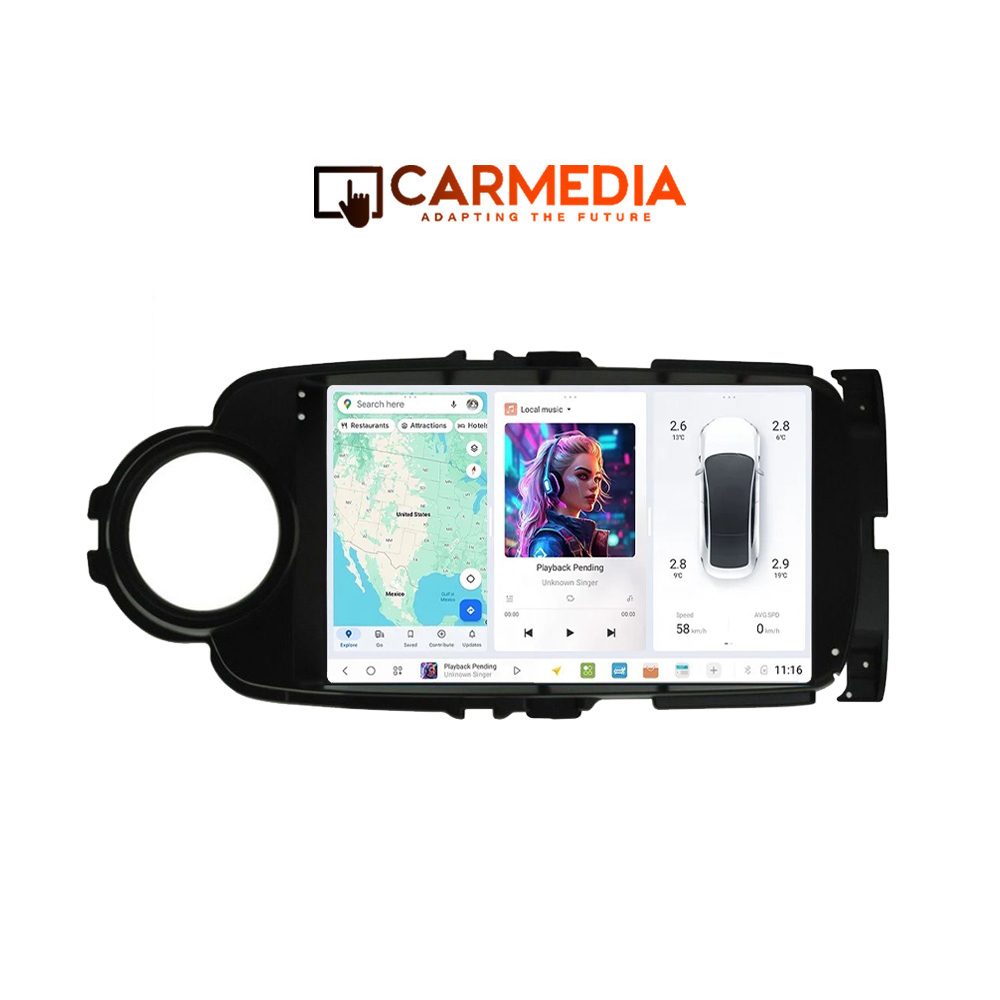 CARMEDIA CMDU4095-5 PRO PLUS TABLET 9.5'' OEM TOYOTA YARIS 2011-2020 BLACK 3 CARMEDIA CMDU4095-5 PRO PLUS TABLET 9.5'' OEM TOYOTA YARIS 2011-2020 BLACK