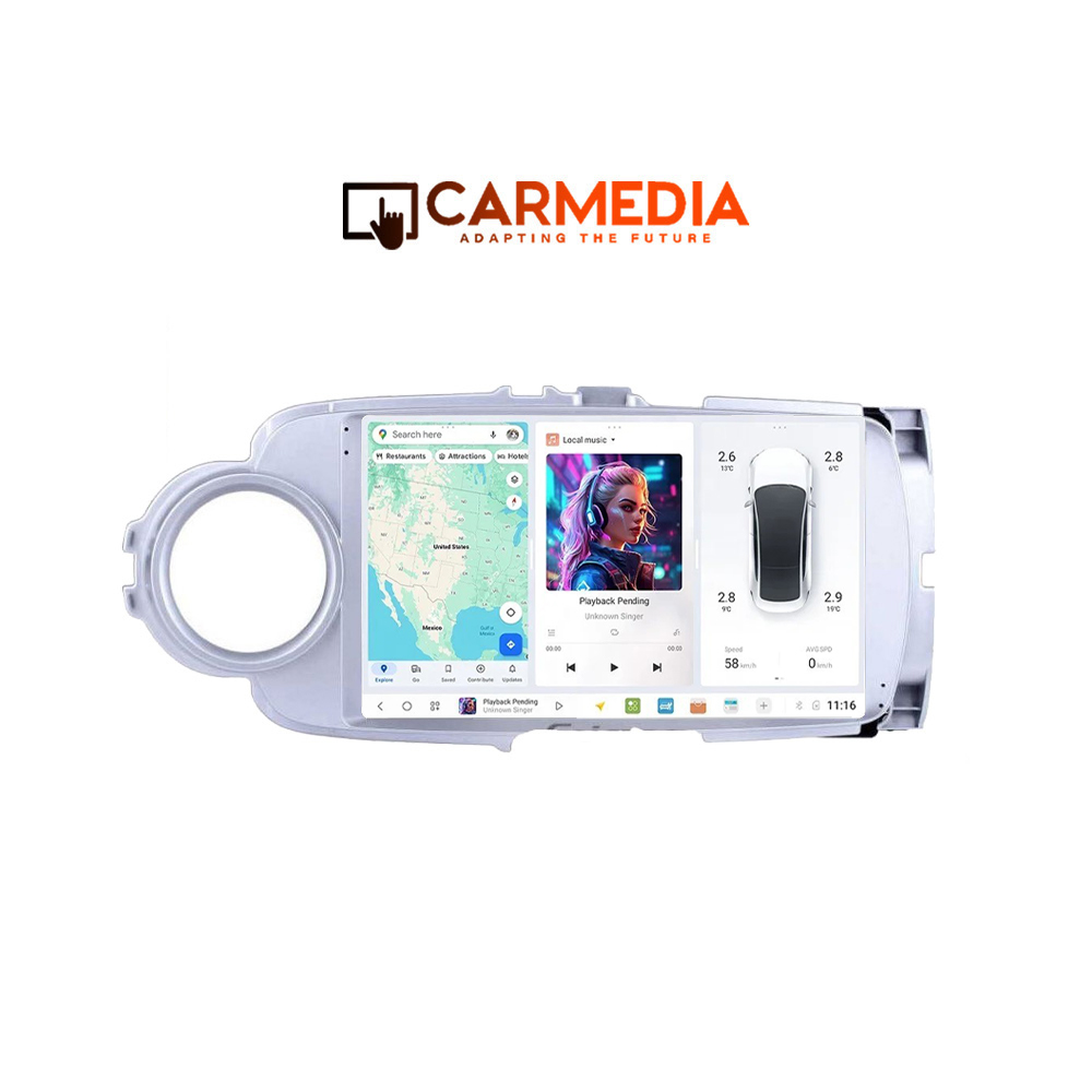 CARMEDIA CMDU8095-6 PRO PLUS TABLET 9.5'' OEM TOYOTA YARIS 2011-2020 SILVER 3 CARMEDIA CMDU8095-6 PRO PLUS TABLET 9.5'' OEM TOYOTA YARIS 2011-2020 SILVER